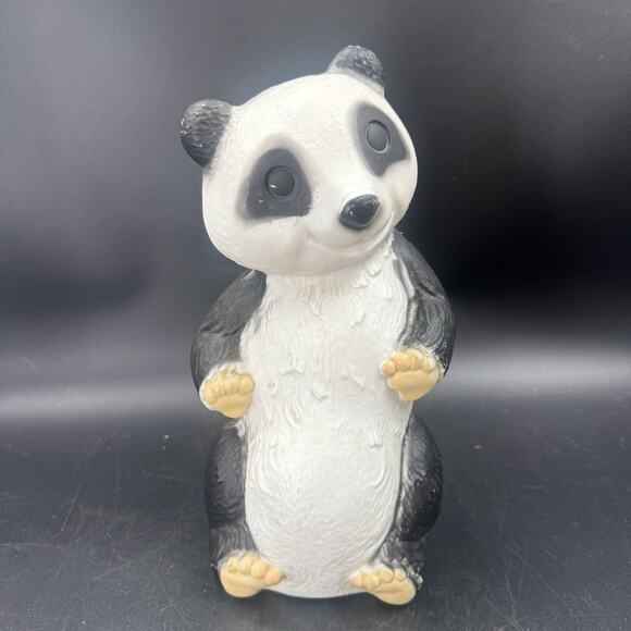 Vintage 1972 Empire Plastic Corp Blow Mold Baby Panda Cute Piggy Bank 11” Tall - Picture 1 of 7